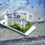 smartphone, castle, iphone