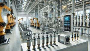 DALL·E 2024 10 22 21.52.12 A modern factory setting featuring pneumatic automation systems in action. The scene shows valves sensors and pneumatic cylinders integrated into an 300x171 - Usuario